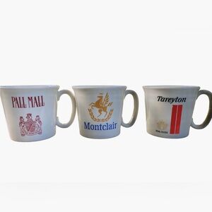 Rare Vintage Salem Cigarette/Radio Mugs Gold Pall Mall Montclair Tareyton